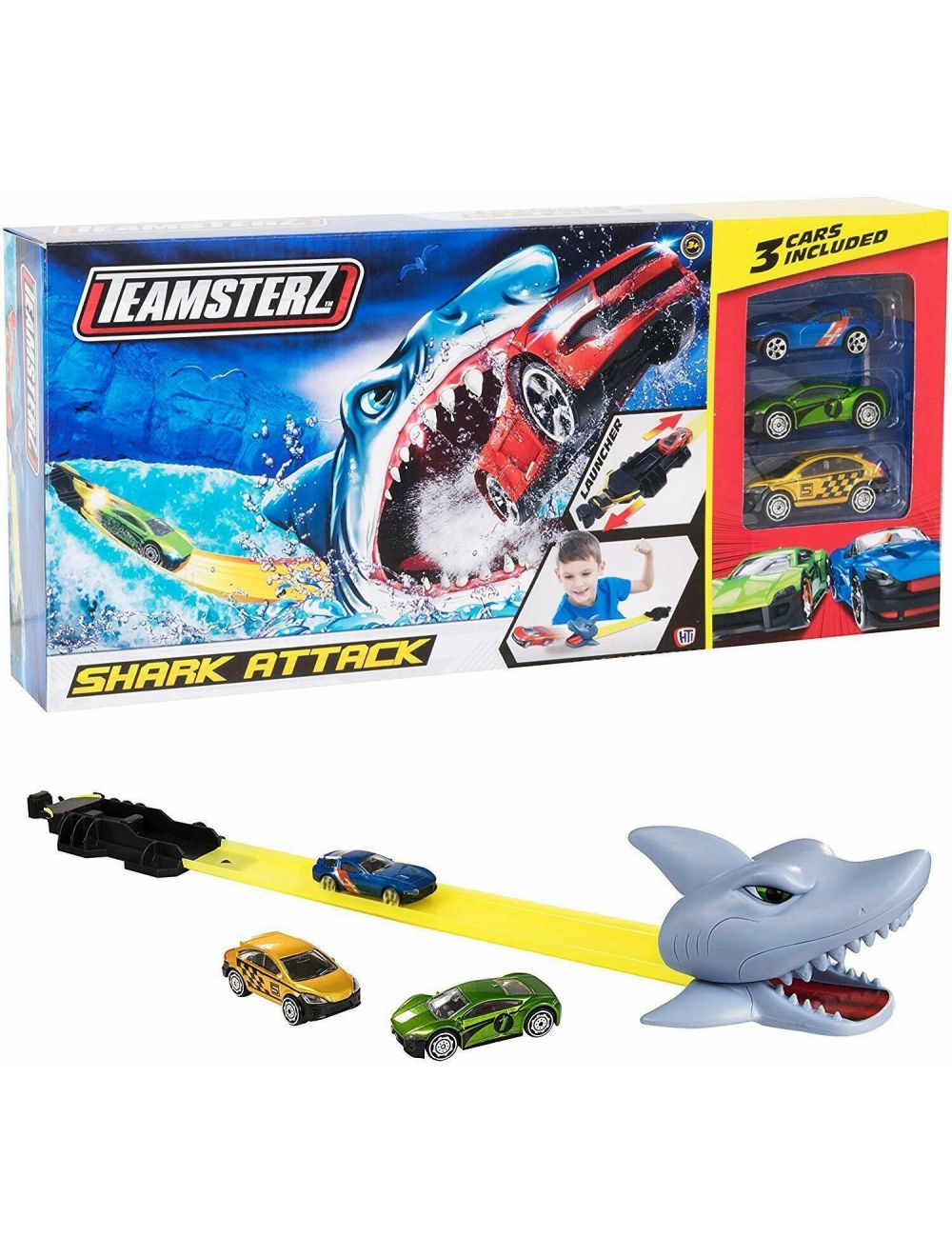 Unibos Shark Attack Track Set Kids Metal Die-cast Toy Vehicles Aged 3+