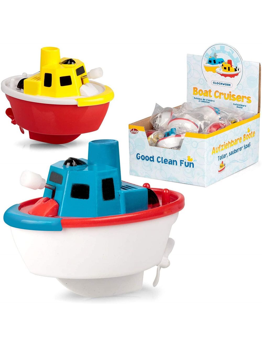 Tobar Clockwork Boat Cruisers Wind-up Propeller Powered Bath Toy - 1 ...