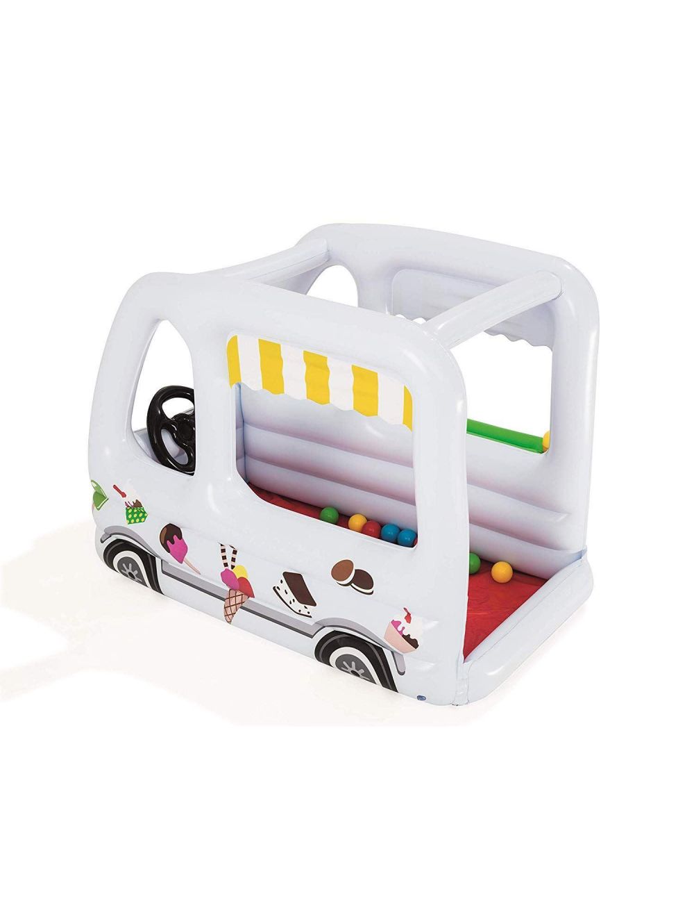 Play Day Inflatable Ice sale Cream Truck Kiddie Pool & Play Center, Pink