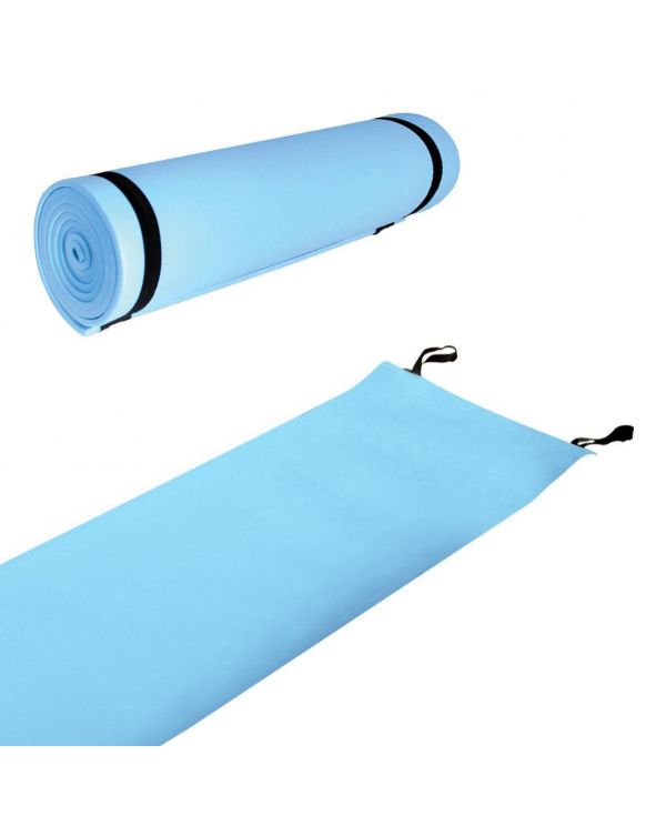 Blue Eva Roll Up Camping Mat Light Foam Exercise Yoga Camping