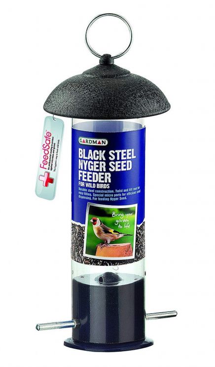 Gardman Steel Nyger Seed Feeder Black