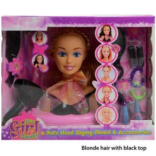 girls hair styling head